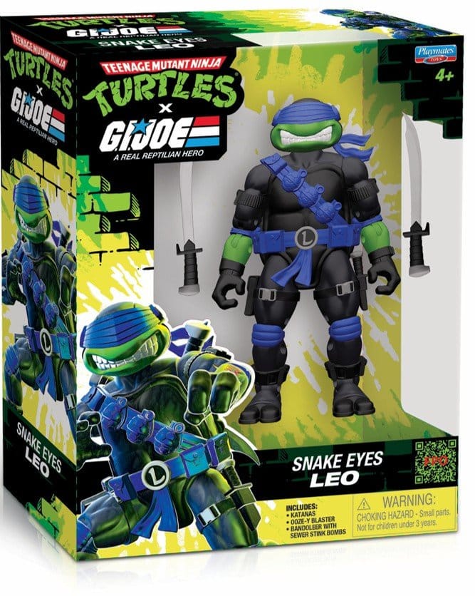 Teenage Mutant Ninja Turtles x G.I. Joe Crossover Classics Actionfigur Leonardo x Snake Eyes 12 cm 1 Teenage Mutant Ninja Turtles x G.I. Joe Crossover Classics Actionfigur Leonardo x Snake Eyes 12 cm