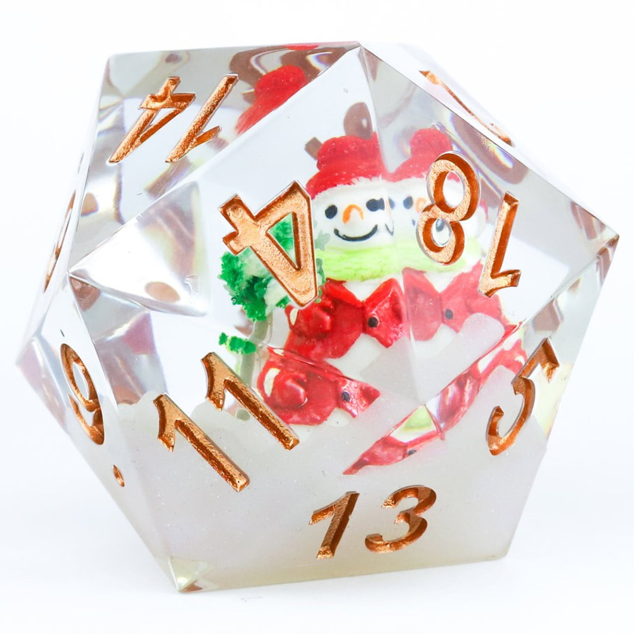 Dice D20 Snowman Scenic Snowglobe 1 Dice D20 Snowman Scenic Snowglobe