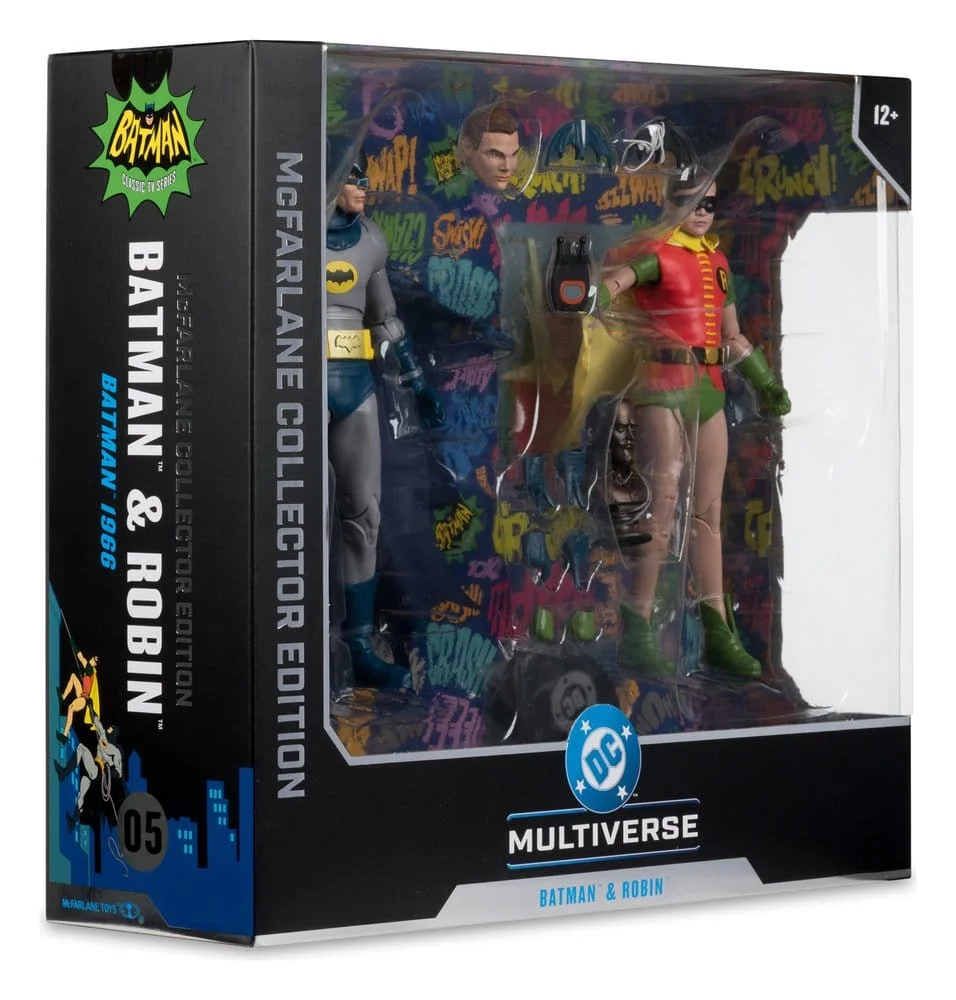 Batman Classic TV Series 2-Pack Batman og Robin – McFarlane DC Multiverse Collector Edition actionfigurer 18 cm 10 McFarlane Toys Batman Classic TV Series DC Multiverse McFarlane Collector Edition Action Figure 2-Pack Batman and Robin 18 cm bilde 11
