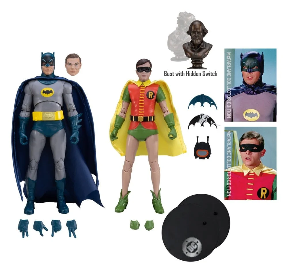 Batman Classic TV Series 2-Pack Batman og Robin – McFarlane DC Multiverse Collector Edition actionfigurer 18 cm 4 McFarlane Toys Batman Classic TV Series DC Multiverse McFarlane Collector Edition Action Figure 2-Pack Batman and Robin 18 cm bilde 3