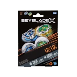 Beyblade X BBX Mammoth Cave Dual Pack – Hack Viking 4-55O & Circle Ghost 4-60LR