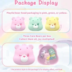 Ha Det Gøy med KanonCon 11 Care Bears Little Things Series Cubby Face Blind Box – 3 figurer