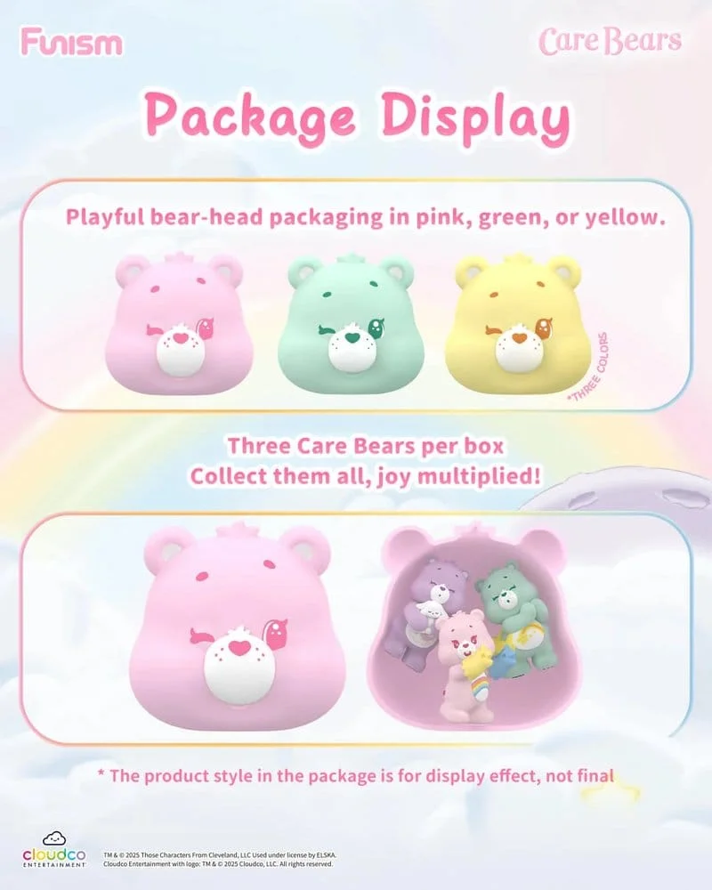 Care Bears Little Things Series Cubby Face Blind Box – 3 figurer 1 Care Bears Little Things Series Cubby Face Blind Box – 3 figurer