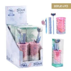 Disney Stitch Stationery Set med blyantholder og skoleartikler