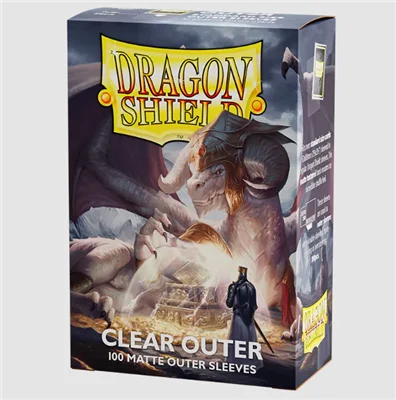 Dragon Shield Standard Size Outer Sleeves Matte Clear 100 kortlommer 1 Dragon Shield Standard Size Outer Sleeves Matte Clear 100 kortlommer