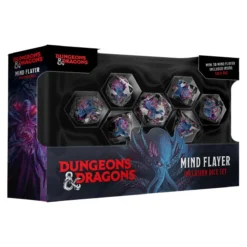 FanRoll Dungeons & Dragons Monsters Resin Inclusion Dice Set Mind Flayer (7)