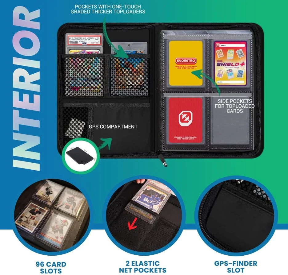 Evoretro Shield+ Topload Cards Binder Compact 96 Kort Black 4 Evoretro Evoretro Shield+ Topload Cards Binder Compact 96 Karten Black bilde 4