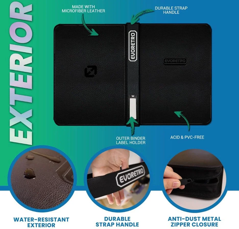 Evoretro Shield+ Topload Cards Binder Compact 96 Kort Black 5 Evoretro Evoretro Shield+ Topload Cards Binder Compact 96 Karten Black bilde 5