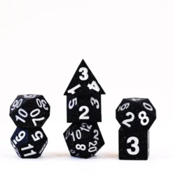 FanRoll FanRoll Sharp Edge Silicone Dice Set Gold Scatter (7)