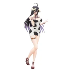 Furyu Overlord Trio-Try-iT PVC Statue Albedo Mini Dress Cow Pattern Ver. 21 cm
