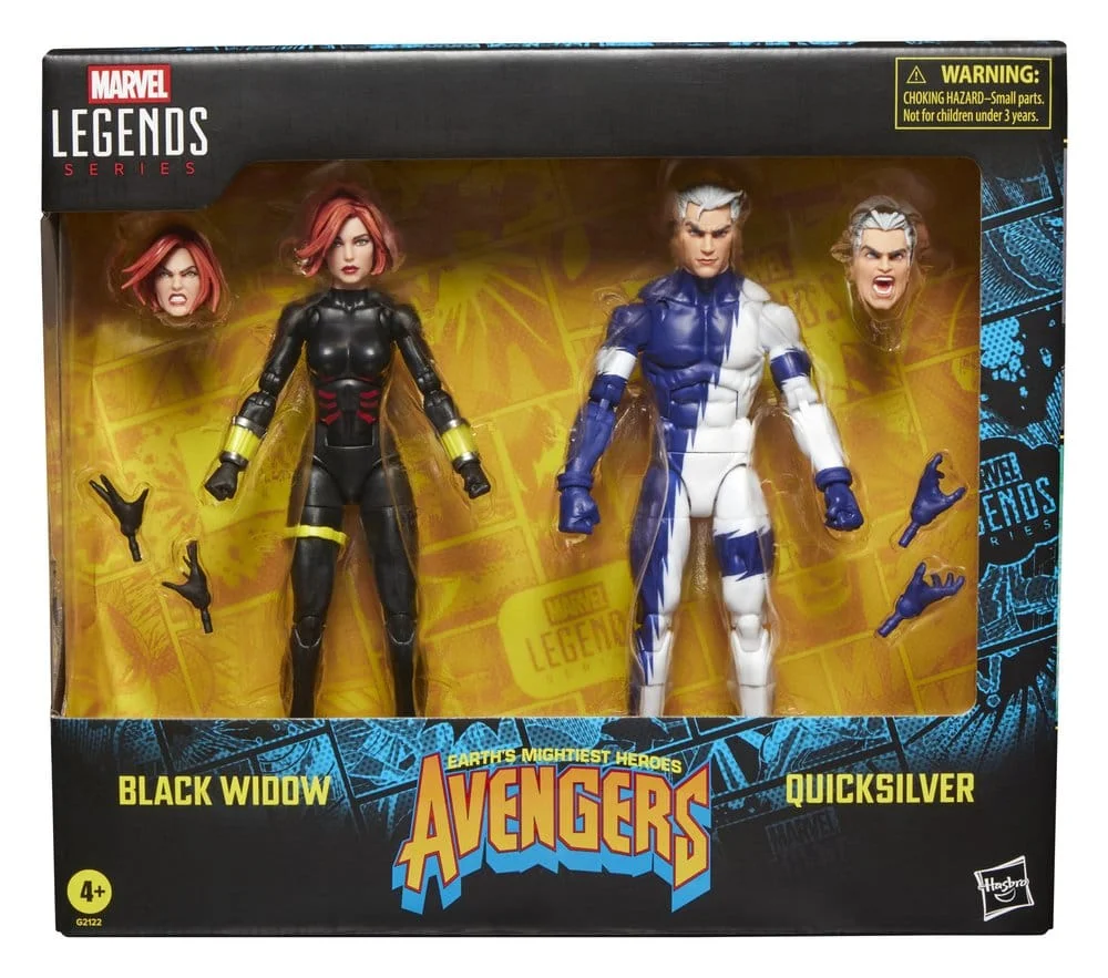 Avengers Marvel Legends Action Figure 2-Pack Black Widow & Quicksilver 15 cm 1 Hasbro Avengers Marvel Legends Action Figure 2-Pack Black Widow & Quicksilver 15 cm bilde 2