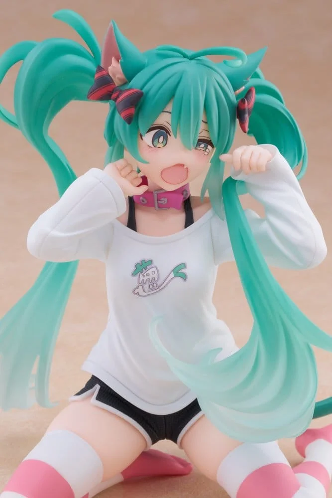 Hatsune Miku Desktop Cute figur Hatsune Miku Cat Ear T-Shirt Ver. 13 cm 11 Hatsune Miku PVC Statue Desktop Cute Figure Hatsune Miku Cat Ear T-Shirt Ver. 13 cm