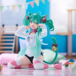 Hatsune Miku Desktop Cute figur Hatsune Miku Cat Ear T-Shirt Ver. 13 cm 15 Hatsune Miku PVC Statue Desktop Cute Figure Hatsune Miku Cat Ear T-Shirt Ver. 13 cm