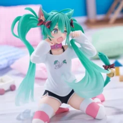 Hatsune Miku Desktop Cute figur Hatsune Miku Cat Ear T-Shirt Ver. 13 cm 16 Hatsune Miku PVC Statue Desktop Cute Figure Hatsune Miku Cat Ear T-Shirt Ver. 13 cm