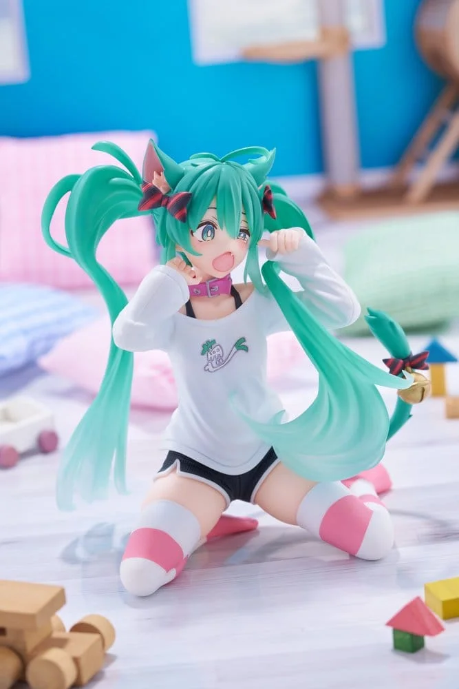 Hatsune Miku Desktop Cute figur Hatsune Miku Cat Ear T-Shirt Ver. 13 cm 5 Hatsune Miku PVC Statue Desktop Cute Figure Hatsune Miku Cat Ear T-Shirt Ver. 13 cm