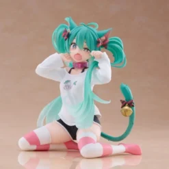 Hatsune Miku Desktop Cute figur Hatsune Miku Cat Ear T-Shirt Ver. 13 cm 17 Hatsune Miku PVC Statue Desktop Cute Figure Hatsune Miku Cat Ear T-Shirt Ver. 13 cm