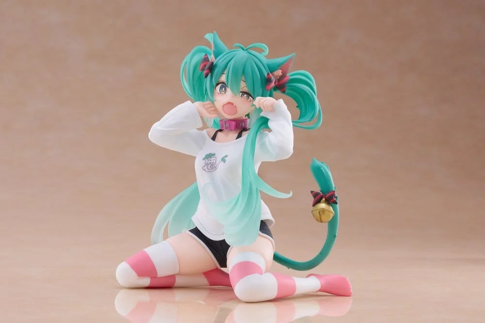 Hatsune Miku Desktop Cute figur Hatsune Miku Cat Ear T-Shirt Ver. 13 cm 6 Hatsune Miku PVC Statue Desktop Cute Figure Hatsune Miku Cat Ear T-Shirt Ver. 13 cm