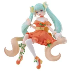 Ha Det Gøy med KanonCon 9 Hatsune Miku Noodle Stopper PVC Statue Flower Hatsune Miku Citrus Ver. 14 cm
