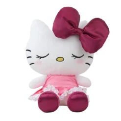 Hello Kitty XL bamse 35cm rød fløyel kjole fra Sakami