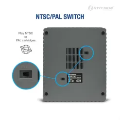 Hyperkin RetroN 2 HD Spillekonsoll for NES/SNES/Super Famicom (Grå)