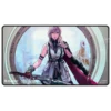 Magic the Gathering Final Fantasy Lightning, Army of One Black Stitched Playmat 2 Magic the Gathering Final Fantasy Lightning, Army of One Black Stitched Playmat