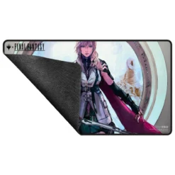 Magic the Gathering Final Fantasy Lightning, Army of One Black Stitched Playmat 5 Magic the Gathering Final Fantasy Lightning, Army of One Black Stitched Playmat