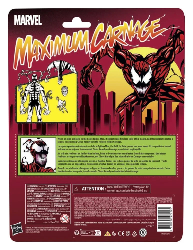 Marvel Legends Series Carnage Maximum Carnage Actionfigur 15 cm 11 Hasbro Maximum Carnage Marvel Legends Action Figure Carnage 15 cm bilde 2