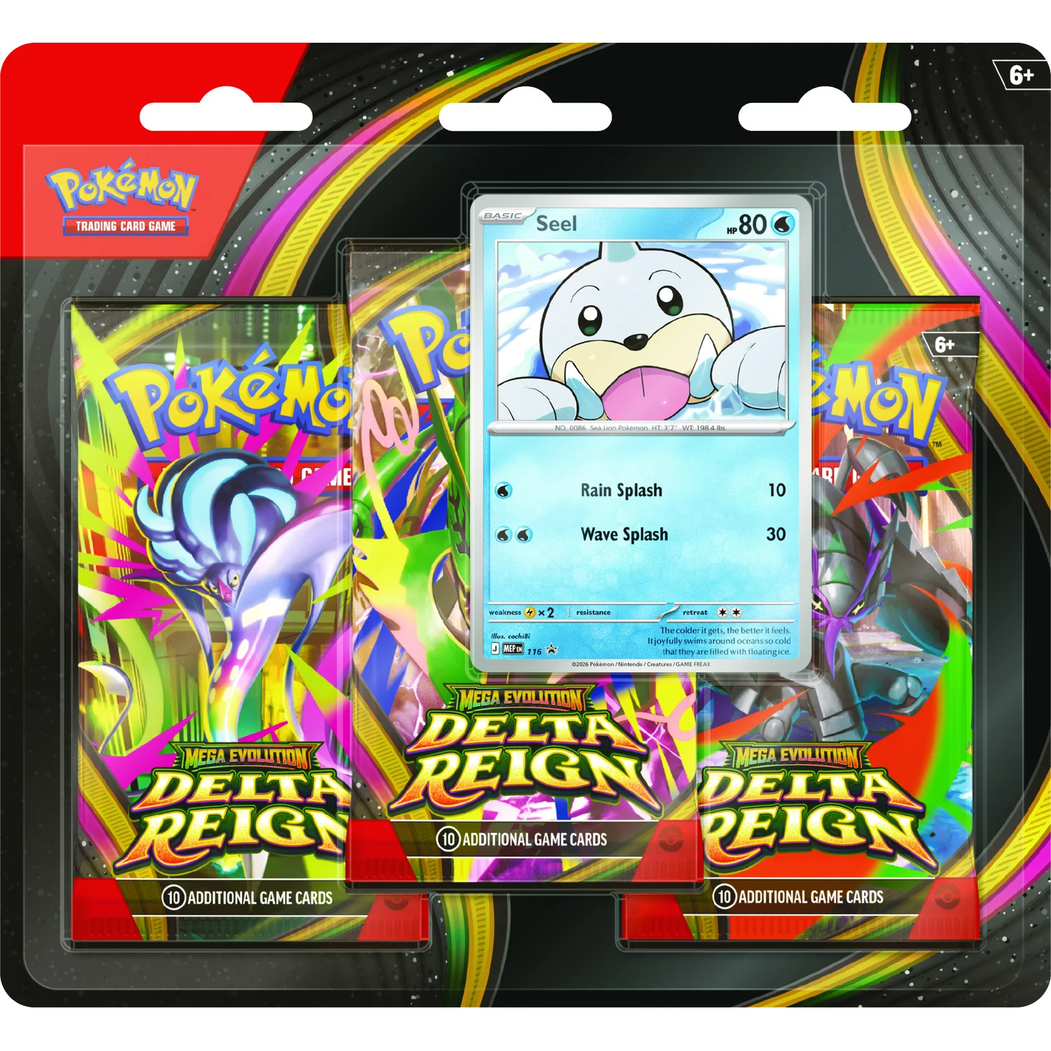 Pokemon TCG Mega Evolution Delta Reign 3-Pack Blister