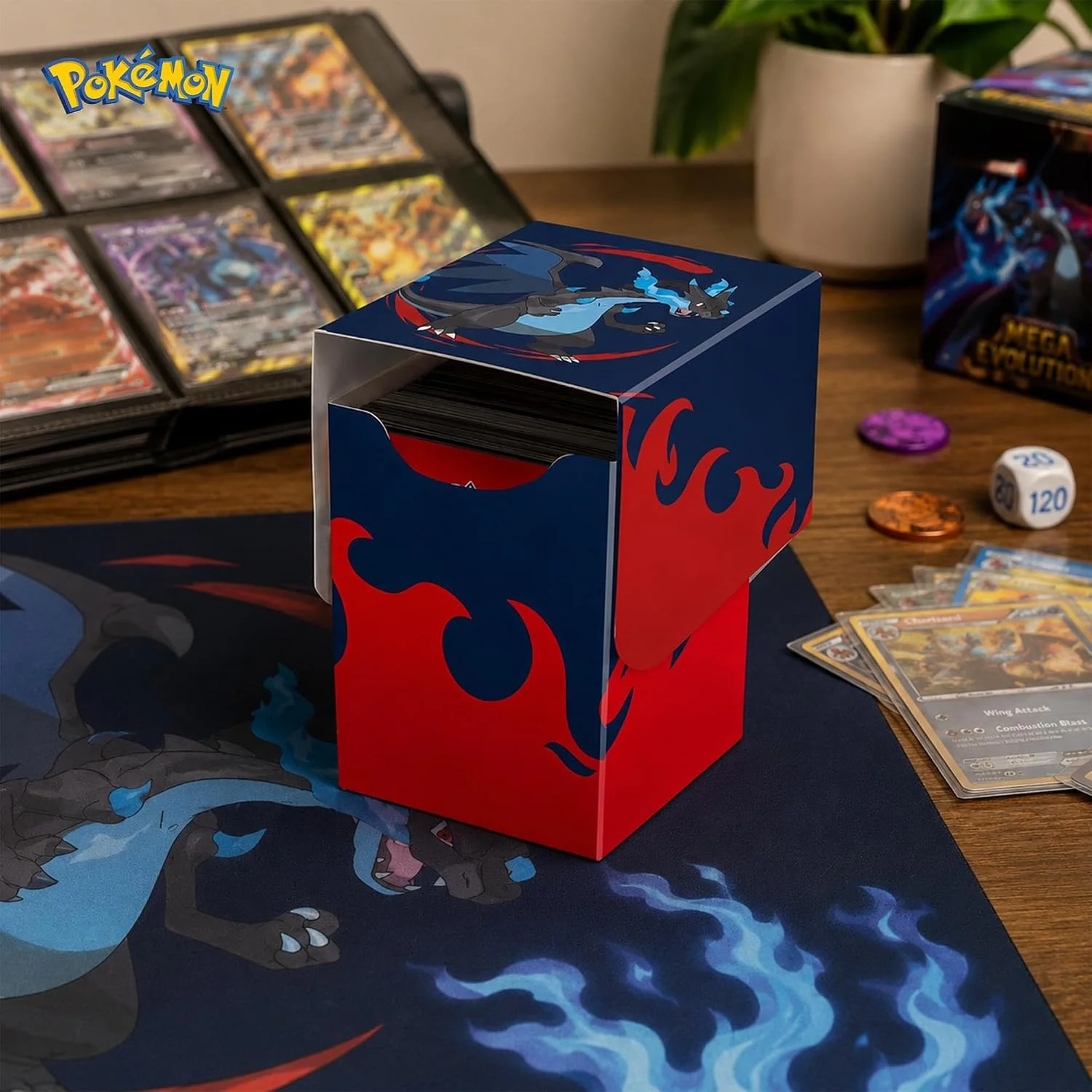 UP - Mega Charizard X 100+ Deck Box 3 Ultra PRO Pokemon Mega Charizard X 100+ Deck Box