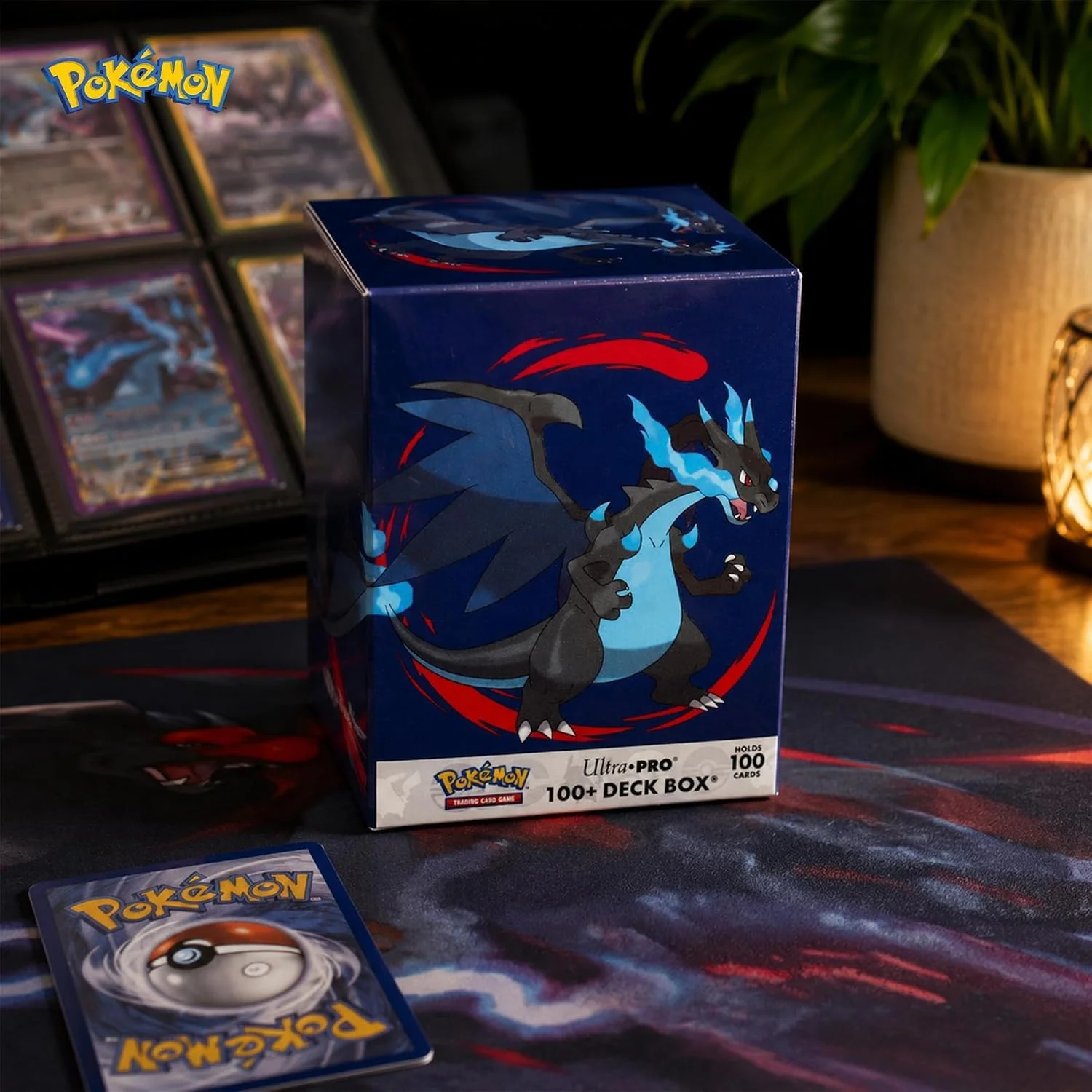 UP - Mega Charizard X 100+ Deck Box 4 Ultra PRO Pokemon Mega Charizard X 100+ Deck Box