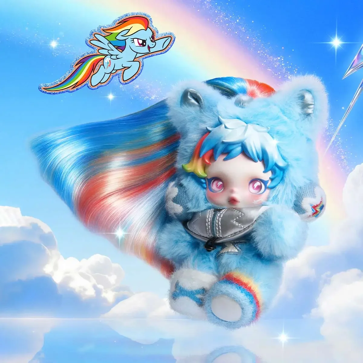 Pop Mart SKULLPANDA × My Little Pony Plush Doll Pendant blind box 3 Pop Mart SKULLPANDA × My Little Pony Plush Doll Pendant blind box