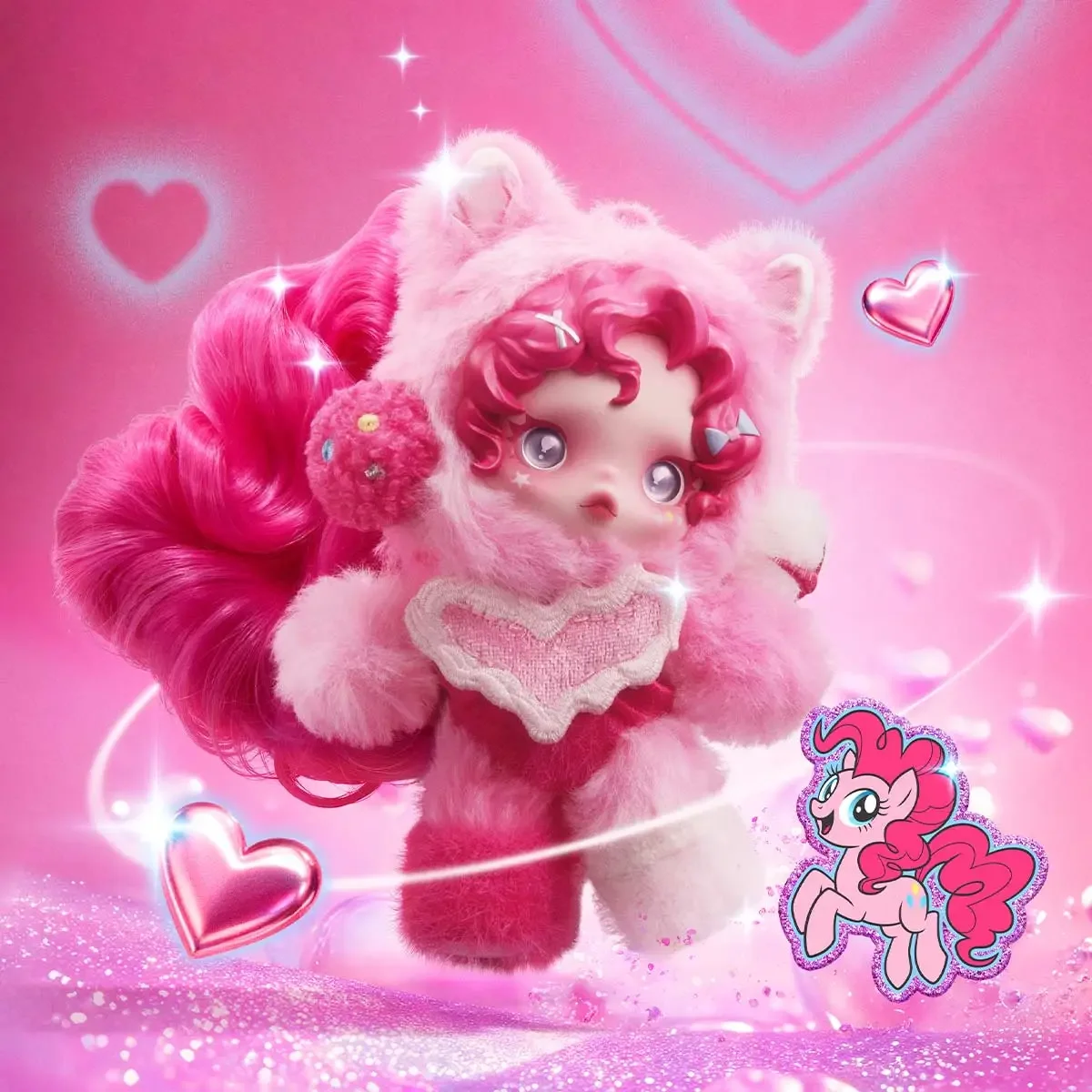 Pop Mart SKULLPANDA × My Little Pony Plush Doll Pendant blind box 4 Pop Mart SKULLPANDA × My Little Pony Plush Doll Pendant blind box