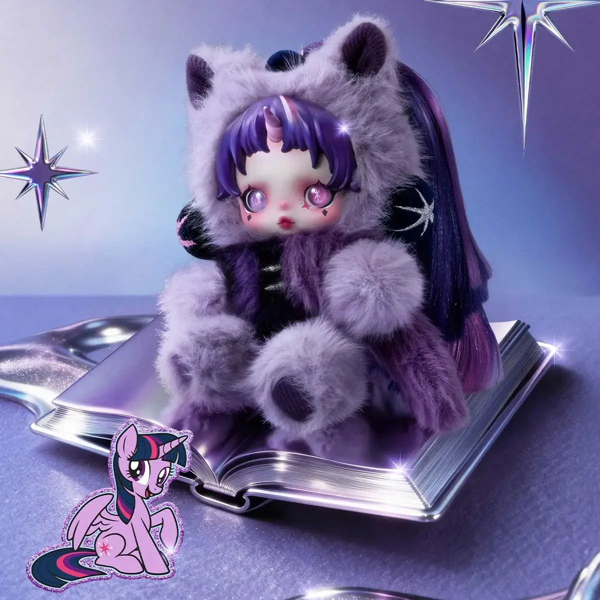 Pop Mart SKULLPANDA × My Little Pony Plush Doll Pendant blind box 5 Pop Mart SKULLPANDA × My Little Pony Plush Doll Pendant blind box