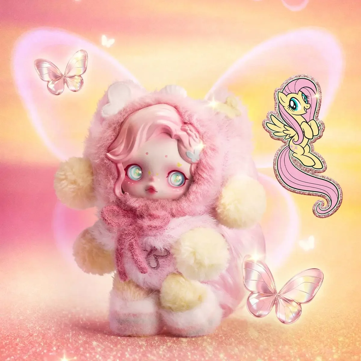 Pop Mart SKULLPANDA × My Little Pony Plush Doll Pendant blind box 6 Pop Mart SKULLPANDA × My Little Pony Plush Doll Pendant blind box
