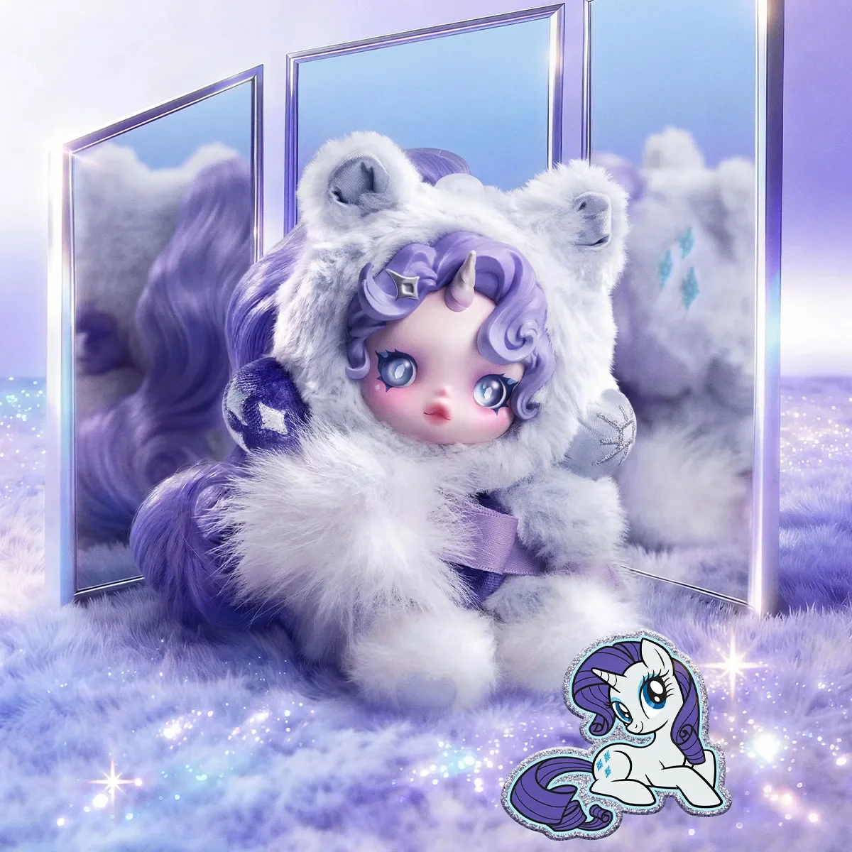 Pop Mart SKULLPANDA × My Little Pony Plush Doll Pendant blind box 8 Pop Mart SKULLPANDA × My Little Pony Plush Doll Pendant blind box