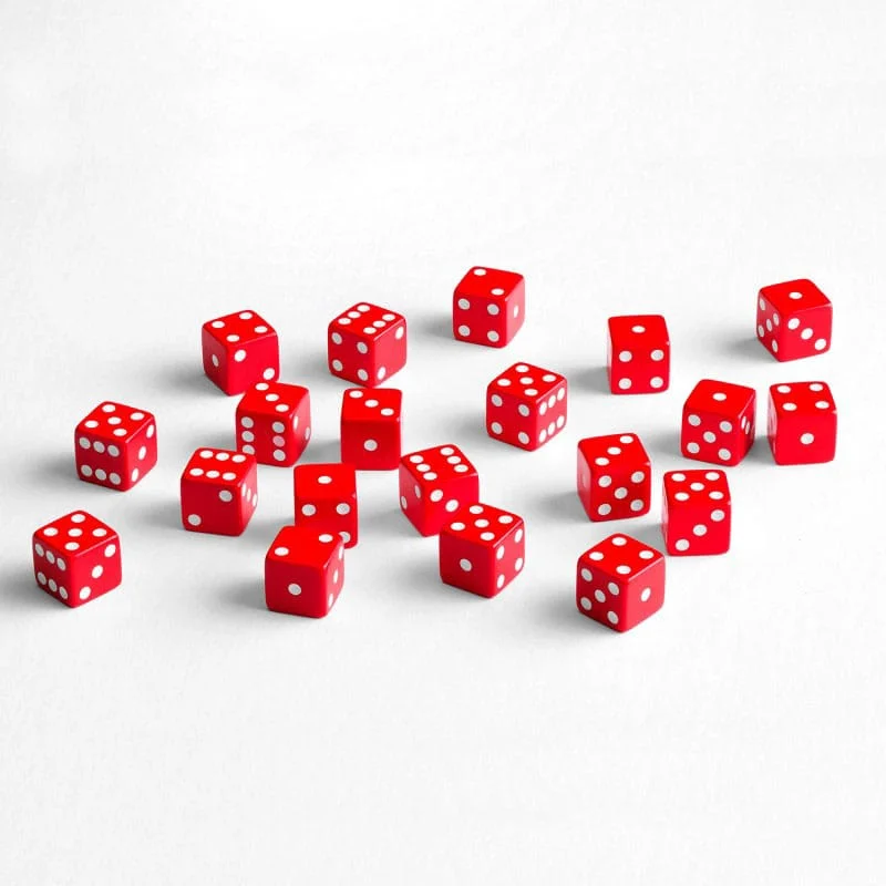 Q Workshop Dice Set Full Pack D6 Red (20) 3 Q Workshop Q Workshop Dice Set Full Pack D6 Red (20) bilde 3