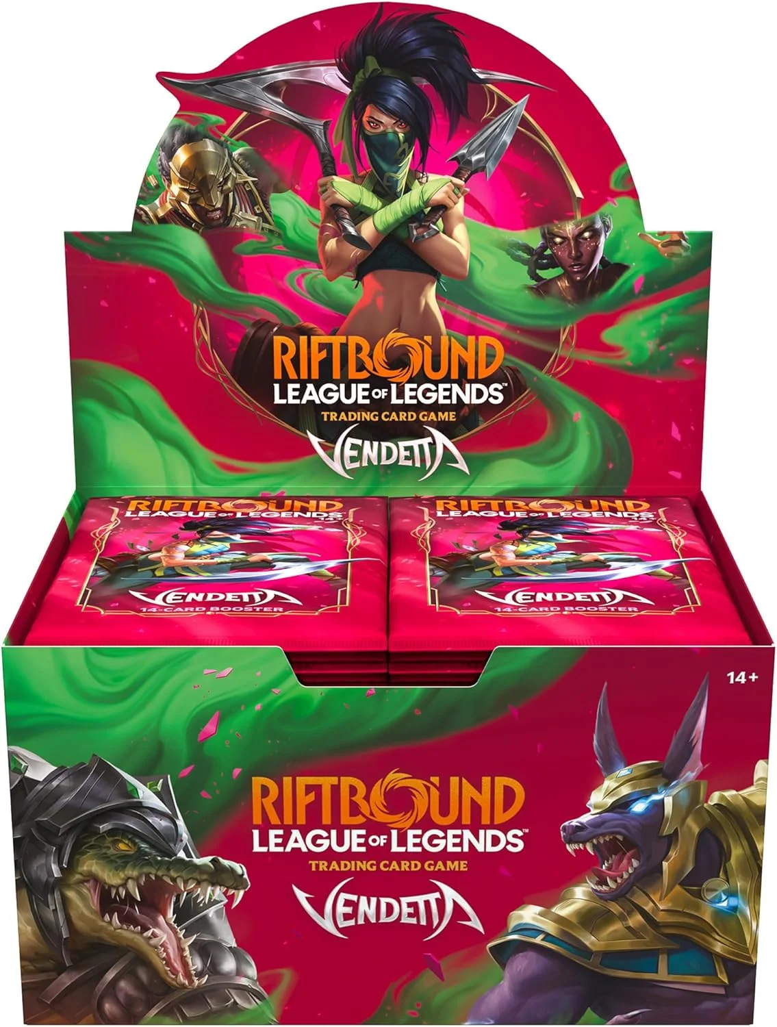 Riftbound League of Legends TCG Vendetta Booster Display 24 pakker 1 Riftbound League of Legends TCG Vendetta Booster Display 24 pakker