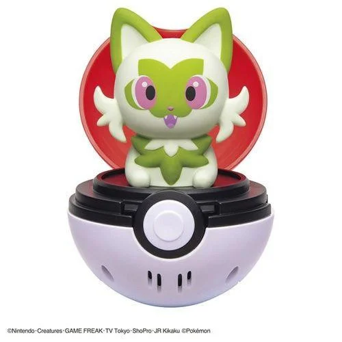 Takara Tomy Pokemon Pyokopunyu Sprigatito Popup Pokeball 1 Takara Tomy Pokemon Pyokopunyu Sprigatito Popup Pokeball