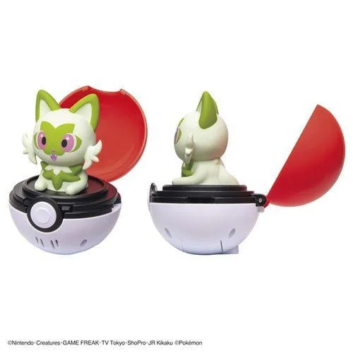 Takara Tomy Pokemon Pyokopunyu Sprigatito Popup Pokeball 2 Takara Tomy Pokemon Pyokopunyu Sprigatito Popup Pokeball