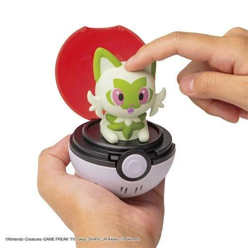 Takara Tomy Pokemon Pyokopunyu Sprigatito Popup Pokeball 4 Takara Tomy Pokemon Pyokopunyu Sprigatito Popup Pokeball