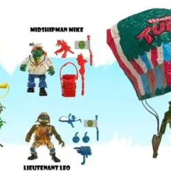 Teenage Mutant Ninja Turtles Classic Action Figures 4-Pack Sewer Heroes with Parachute 5 Playmates Teenage Mutant Ninja Turtles Classic Action Figures 4-Pack Sewer Heroes with Parachute