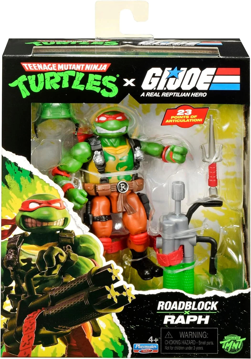 Teenage Mutant Ninja Turtles x G.I. Joe Crossover Classics Action Figure Raphael x Roadblock 12 cm 7 Teenage Mutant Ninja Turtles x G.I. Joe Crossover Classics Action Figure Raphael x Roadblock 12 cm