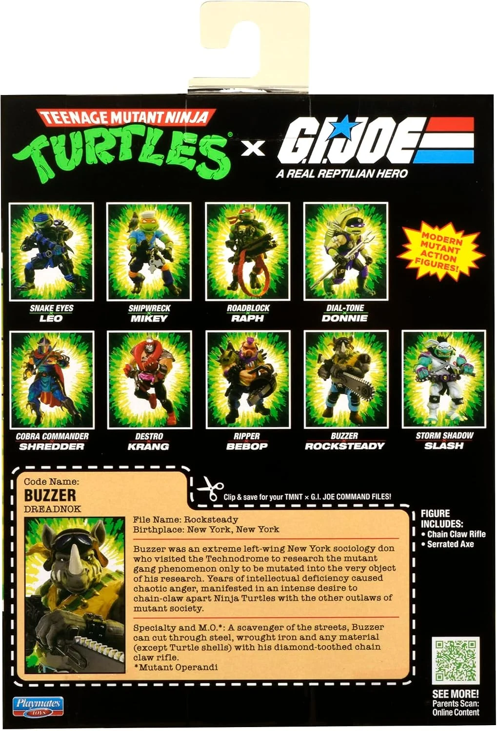 Teenage Mutant Ninja Turtles x G.I. Joe Crossover Classics Action Figure Rocksteady x Dreadnok Buzzer 12 cm 8 Teenage Mutant Ninja Turtles x G.I. Joe Crossover Classics Action Figure Rocksteady x Dreadnok Buzzer 12 cm