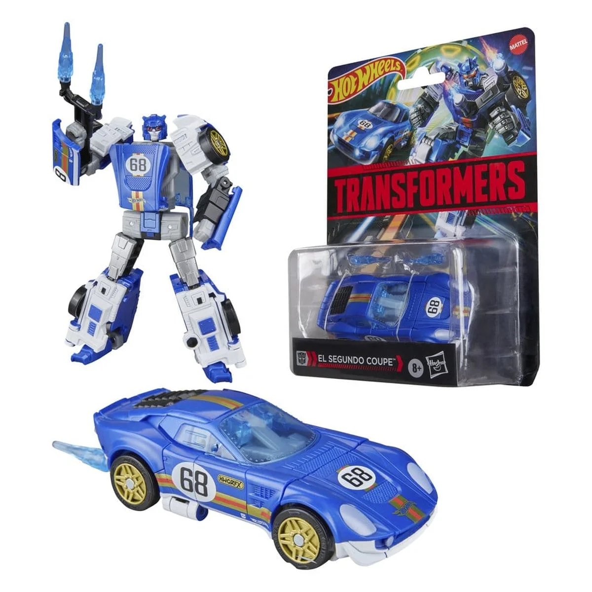 Transformers Collaborative Hot Wheels x Transformers El Segundo Coupe Deluxe Class Actionfigur 12,5 cm 1 Hasbro Transformers x Hot Wheels Collaborative Deluxe Class Action Figure El Segundo Coupe 13 cm bilde 3