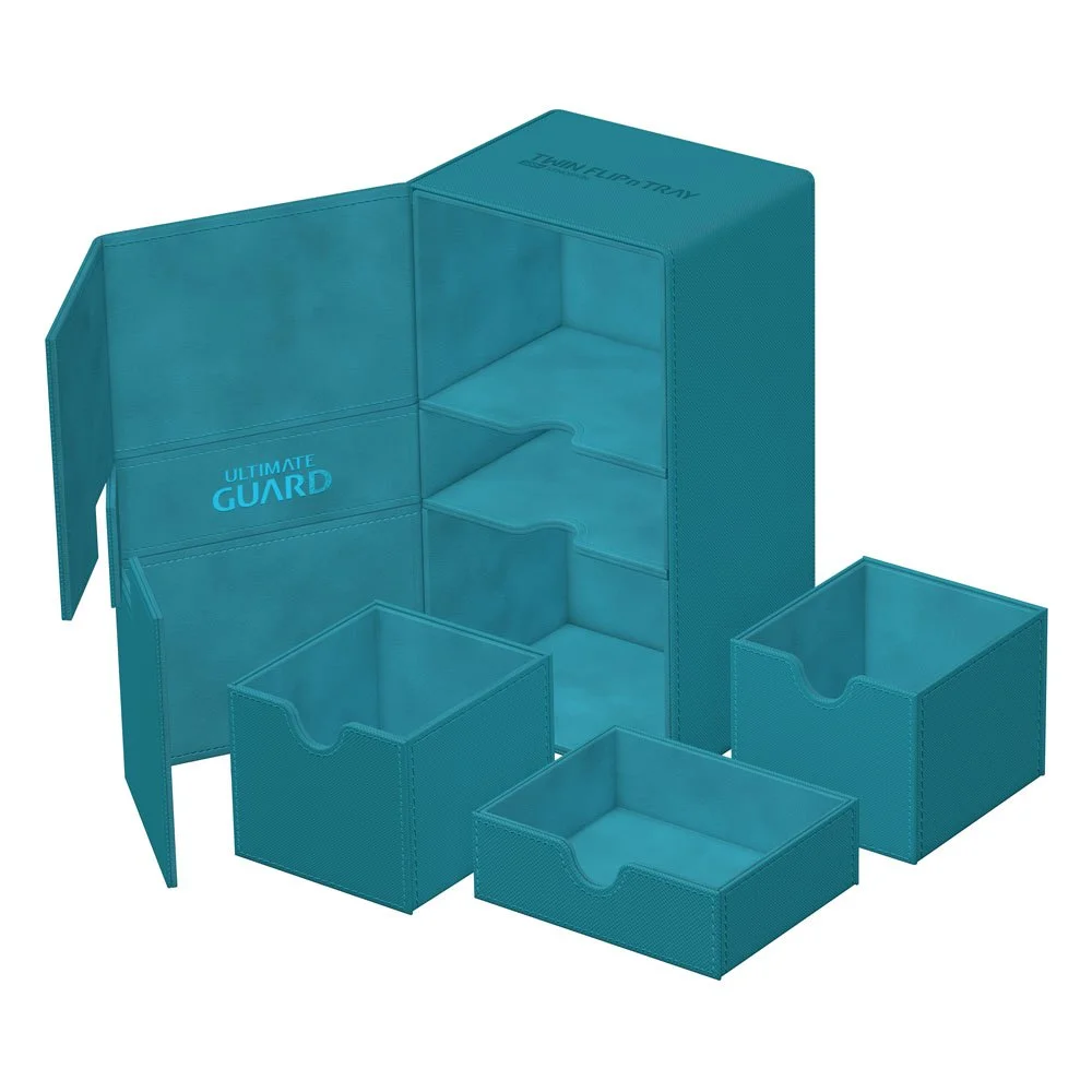 Ultimate Guard Twin Flip'n'Tray 200+ Xenoskin - Petrol 6 Ultimate Guard Ultimate Guard Twin Flip'n'Tray 200+ Xenoskin - Petrol bilde 6
