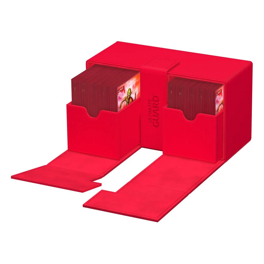 Ultimate Guard Twin Flip'n'Tray 200+ Xenoskin - Red 7 Ultimate Guard Ultimate Guard Twin Flip'n'Tray 200+ Xenoskin - Red bilde 7