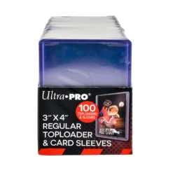 Ultra PRO 3" x 4" Clear Regular Toploaders og Soft Sleeves Bundle (100ct)