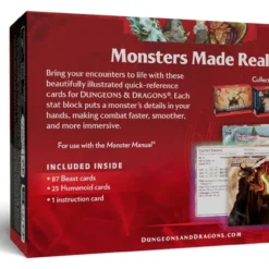 Ha Det Gøy med KanonCon 28 Wizards of the Coast Dungeons & Dragons RPG Reference Cards: Monsters (Animals and NPCs) *English Version* bilde 2