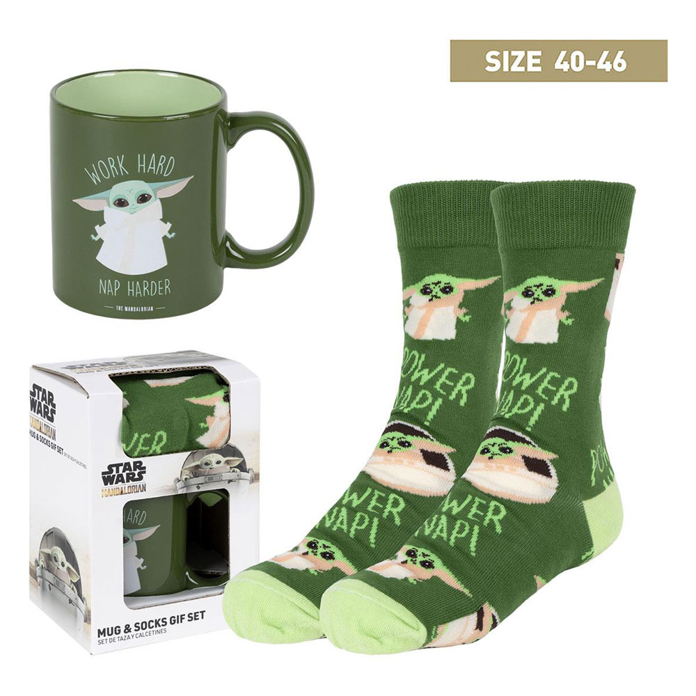 Star Wars: The Mandalorian Mug & Socks Set Grogu 40-46 1 Star Wars: The Mandalorian Mug & Socks Set Grogu 40-46