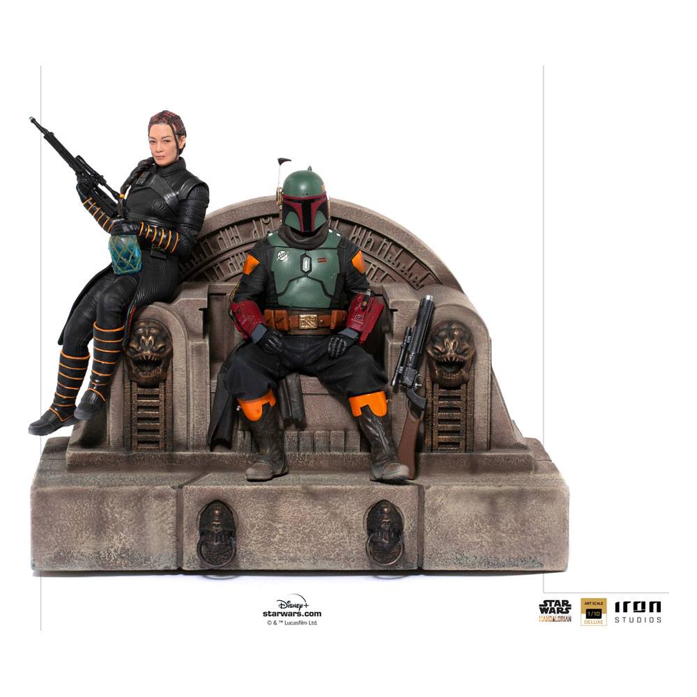 Iron Studios -Star Wars - The Mandalorian Deluxe Art Scale Statue 1/10 - Boba Fett & Fennec on Throne 2 Iron Studios -Star Wars - The Mandalorian Deluxe Art Scale Statue 1/10 - Boba Fett & Fennec on Throne - Bilde 2